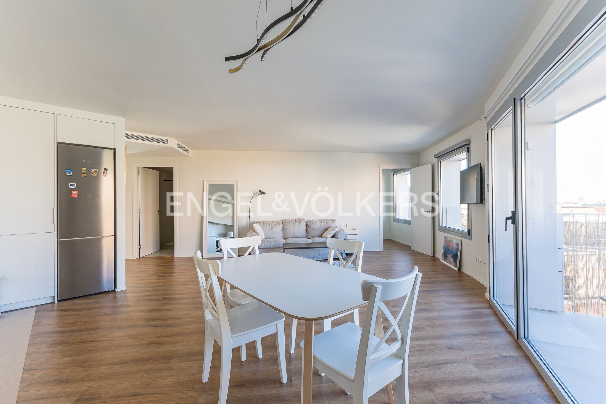 Living room of Apartment to rent in  Barcelona Capital  with Air Conditioner, Heating and Parquet flooring