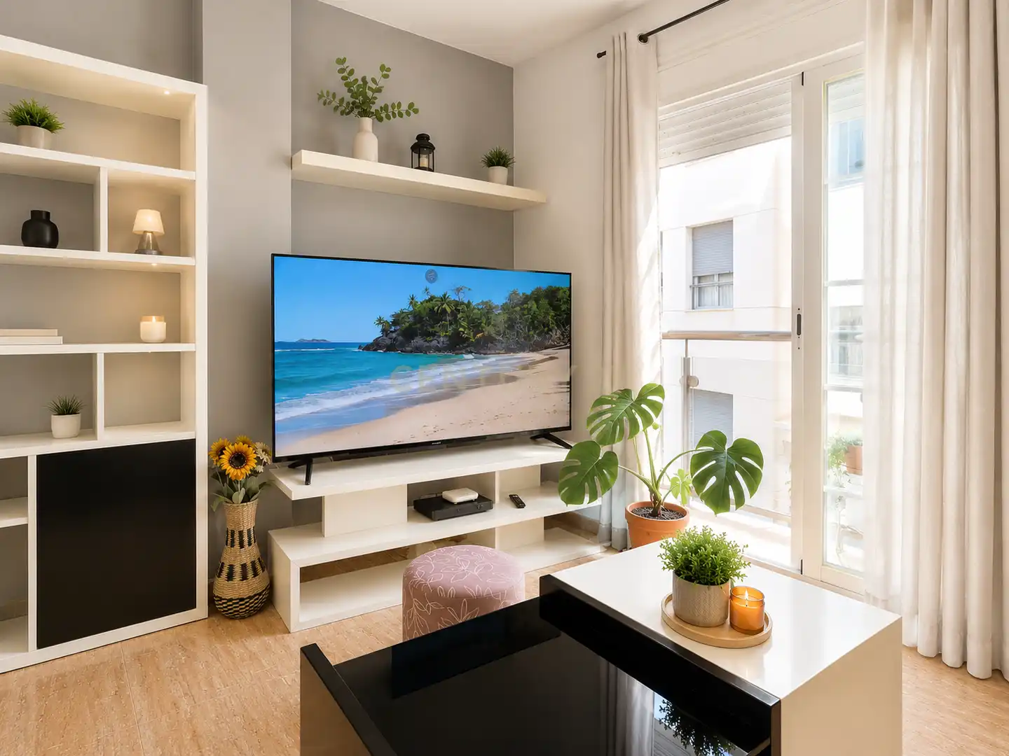 Sala d'estar de Apartament en venda en El Ejido amb Aire condicionat, Moblat i Forn