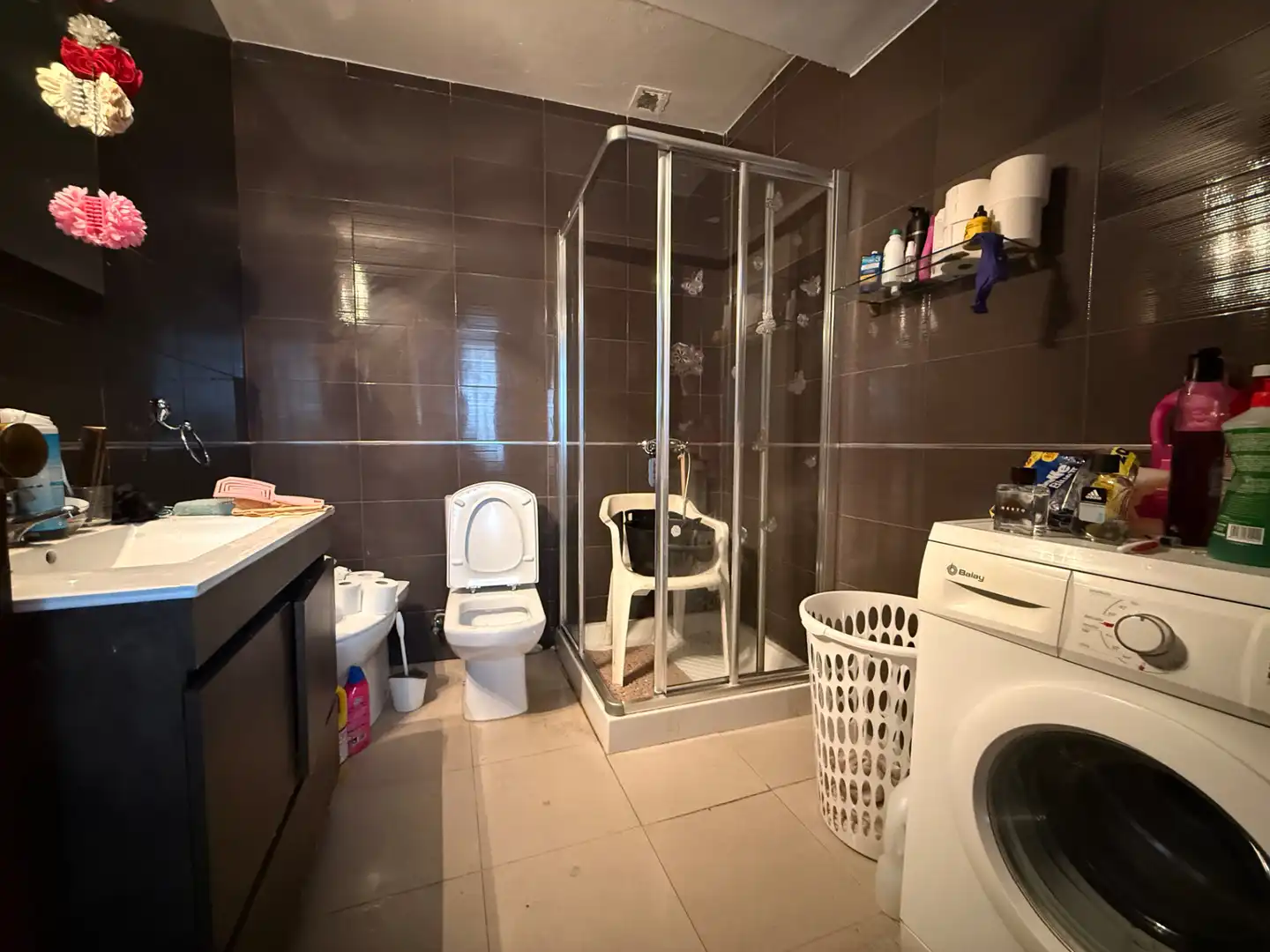 Bathroom of Houses for rent in Plasencia  with Air Conditioner, Heating and Furnished