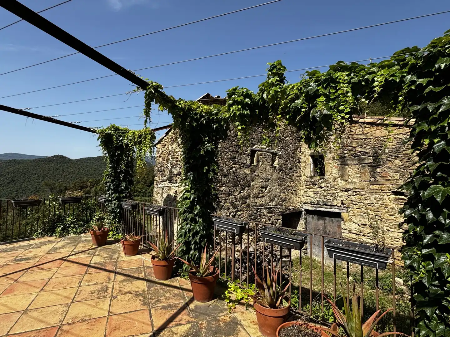 Terrace of Country homes for sale in Sant Aniol de Finestres  with Terrace and Swimming Pool