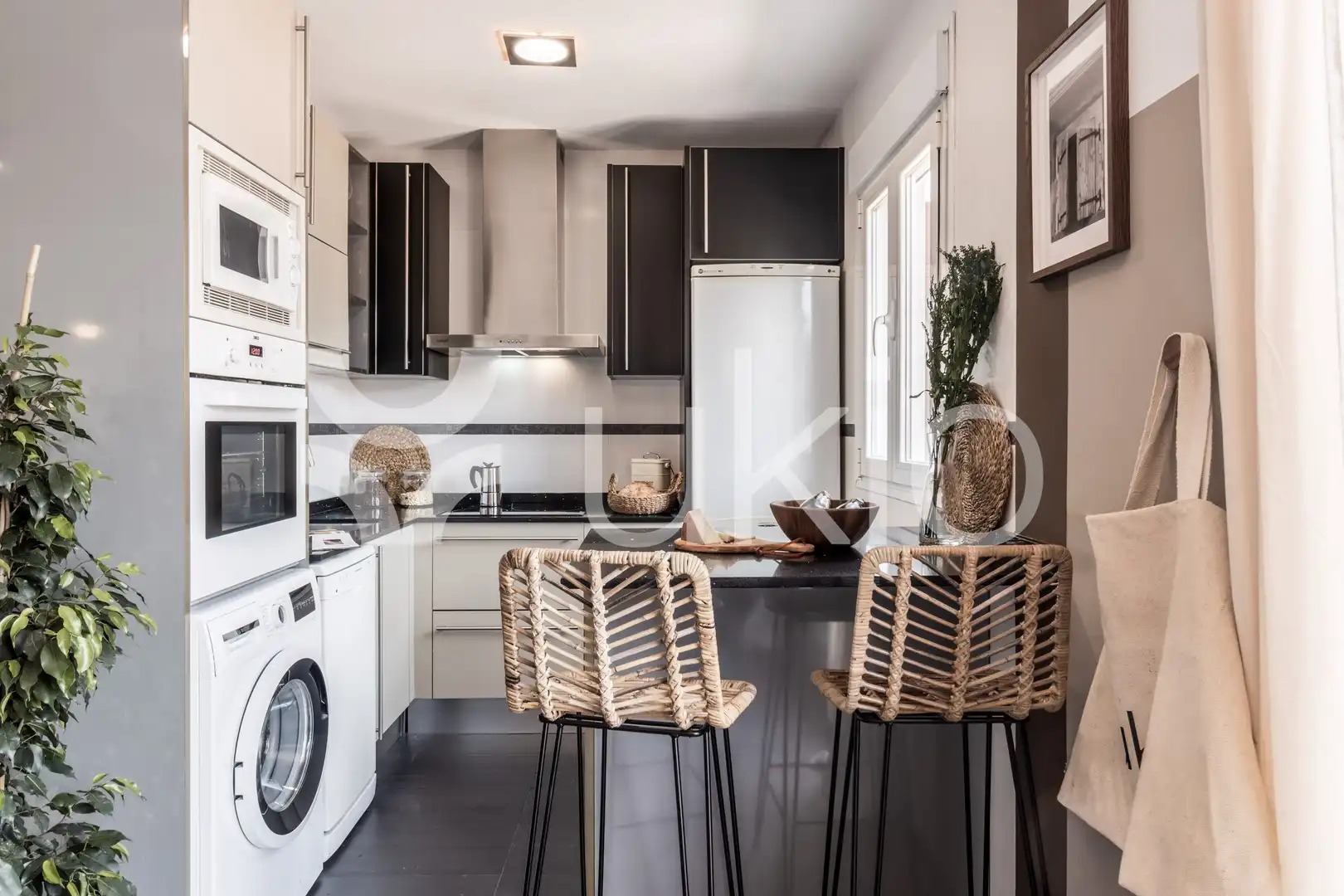Cuina de Apartament de lloguer en Madrid amb Aire condicionat, Calefacció i Terrassa