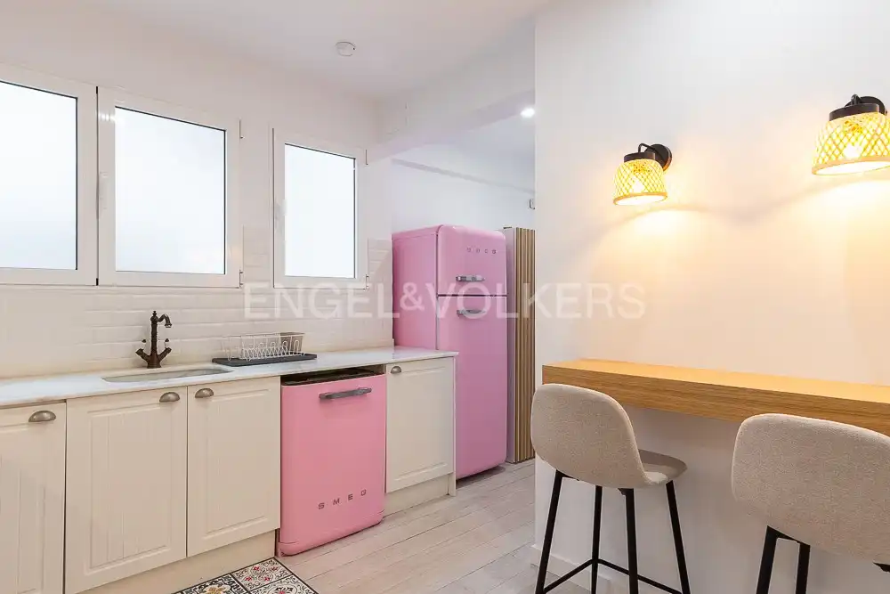 Cocina de Piso de alquiler en Valencia con Aire acondicionado, Calefacción y Amueblado