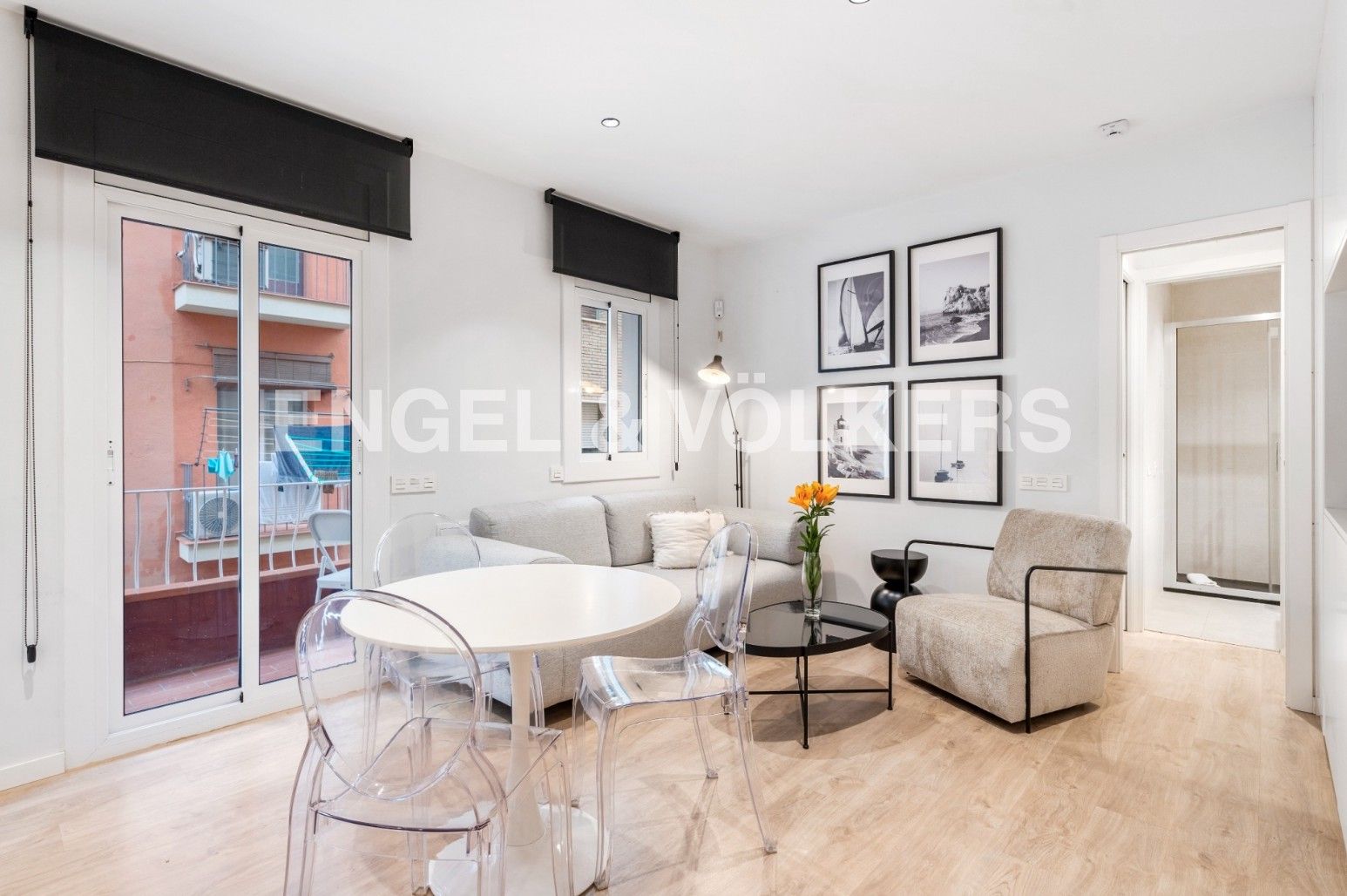 Living room of Apartment to rent in  Barcelona Capital  with Air Conditioner, Heating and Parquet flooring