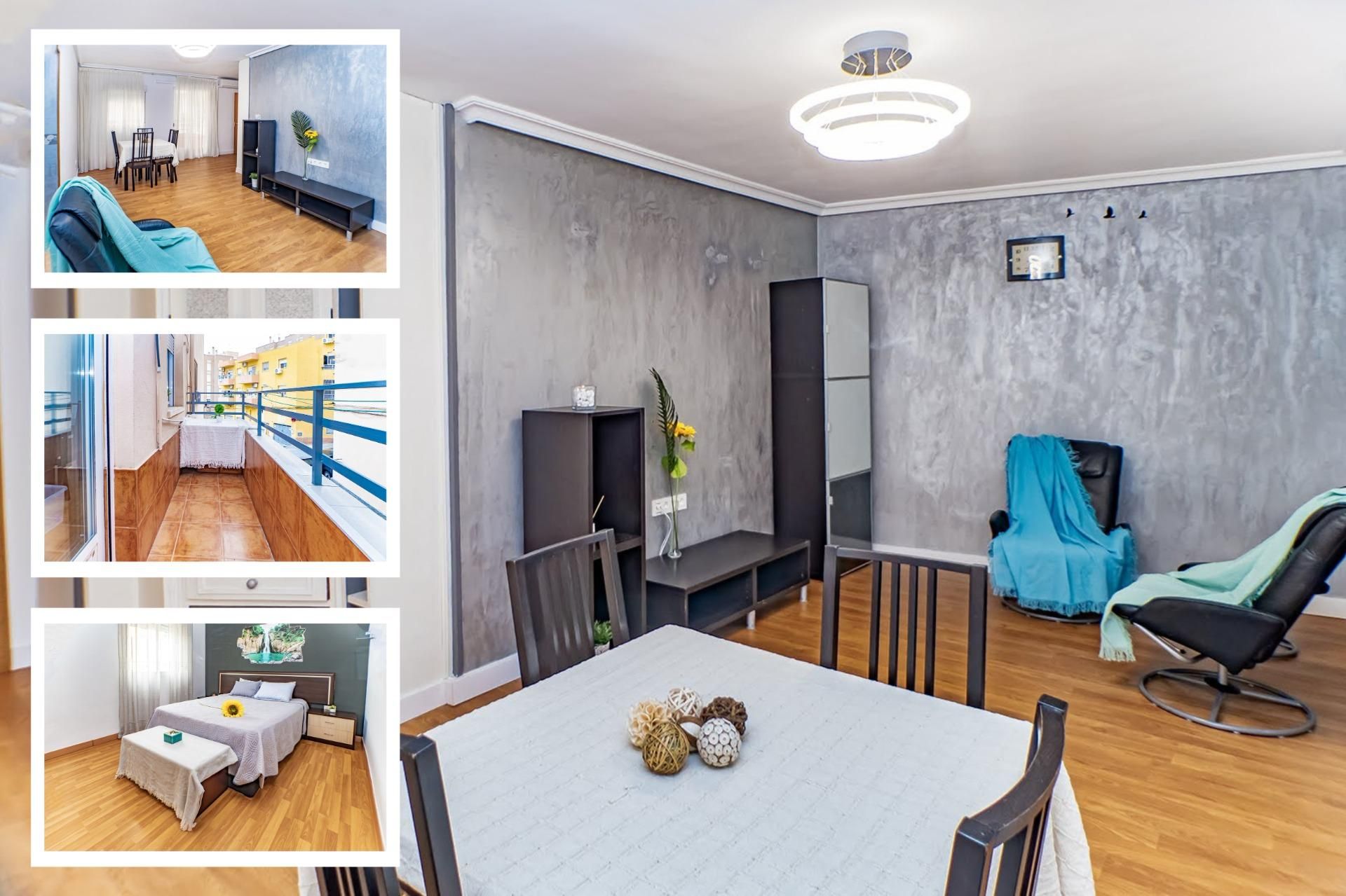Bedroom of Flat for sale in  Almería Capital  with Air Conditioner, Heating and Terrace