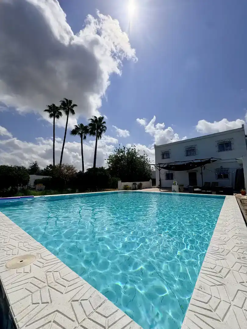 Piscina de Casa o xalet en venda en Carmona amb Aire condicionat, Jardí privat i Traster