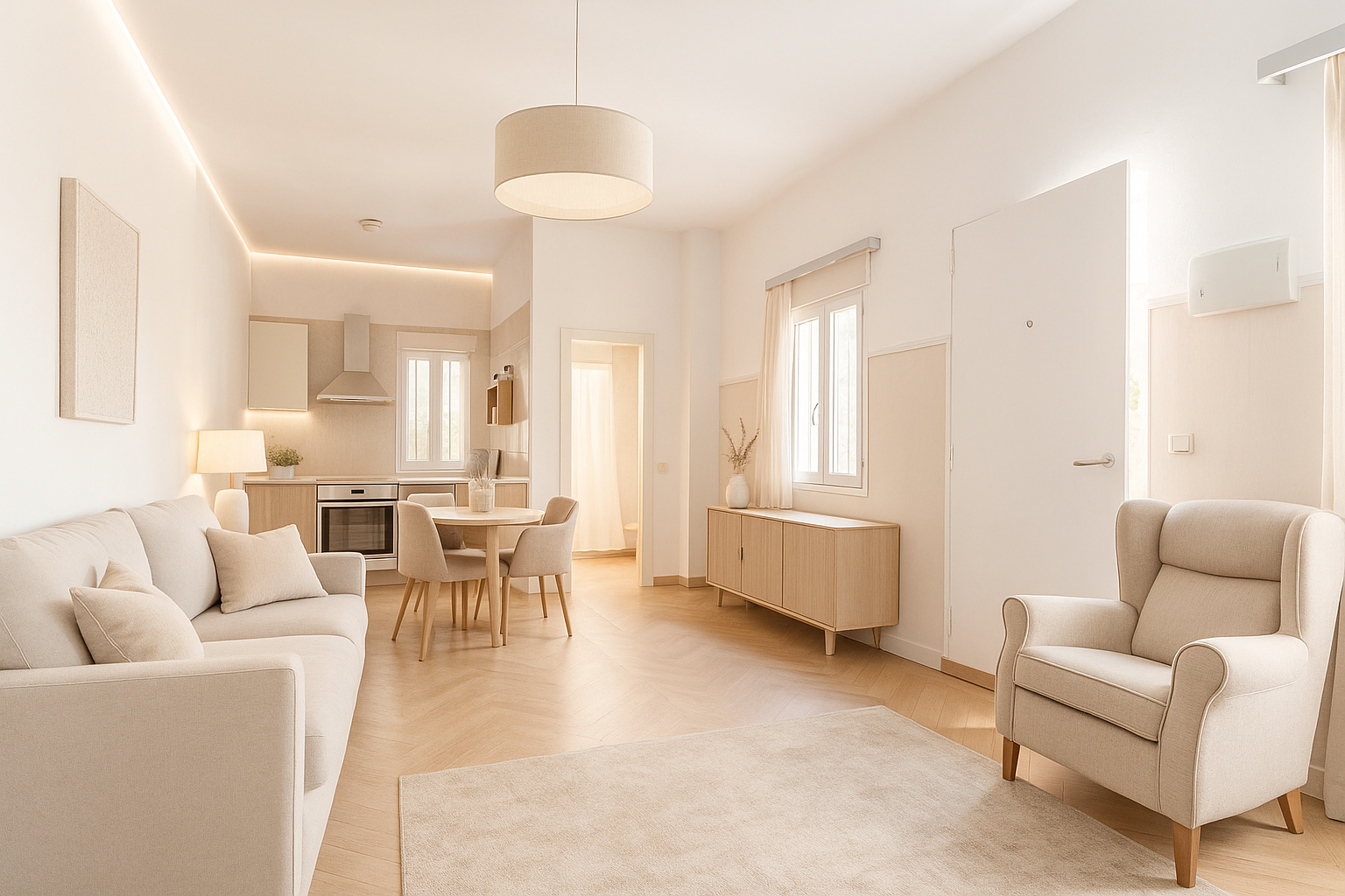 Living room of Flat for sale in  Madrid Capital  with Furnished