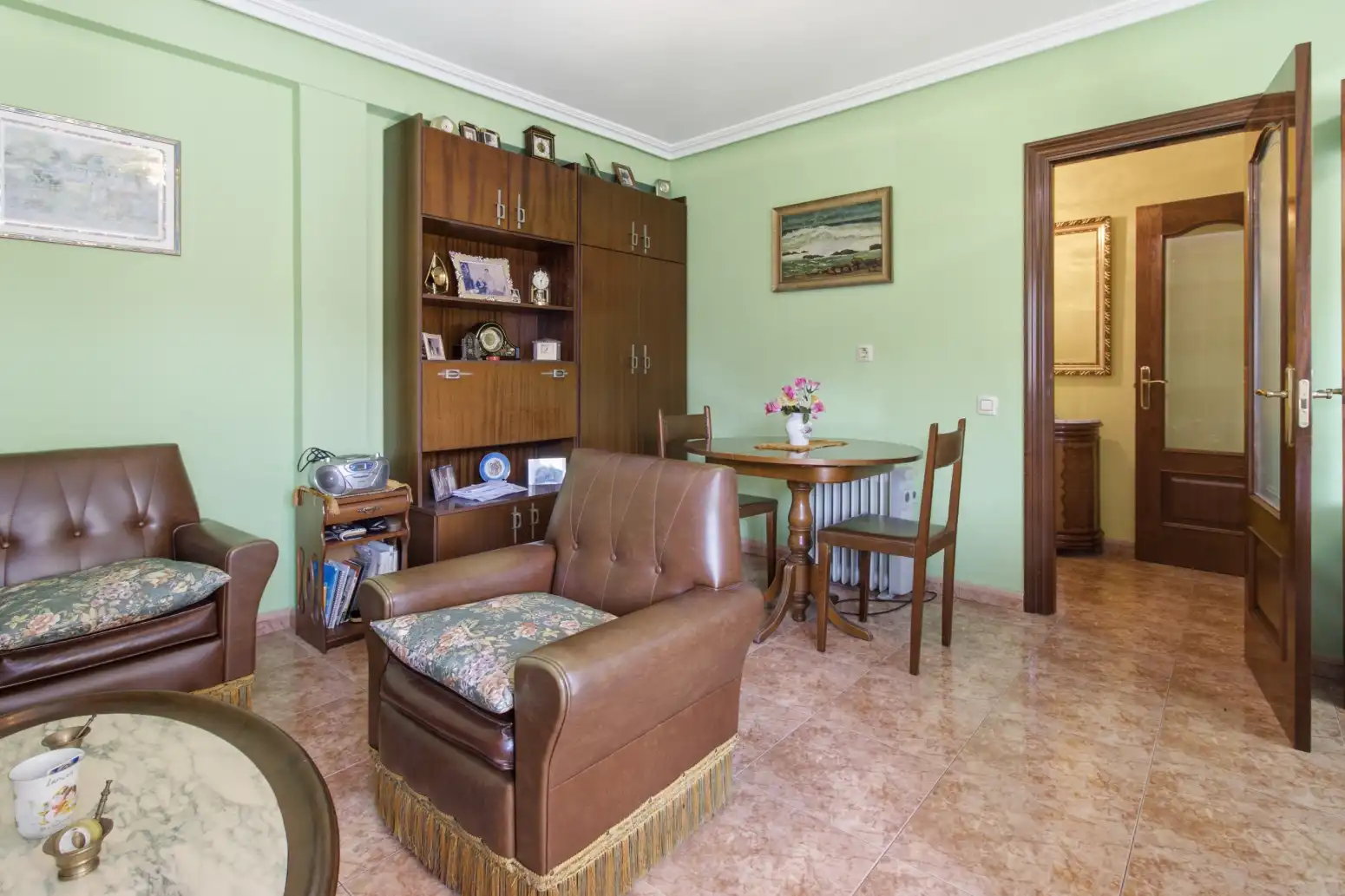 Living room of Flat for sale in Castrillón  with Terrace and Furnished