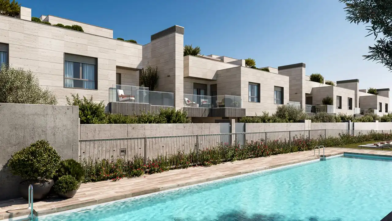 Vista exterior de Casa adosada en venta en Cuarte de Huerva con Calefacción, Jardín privado y Terraza