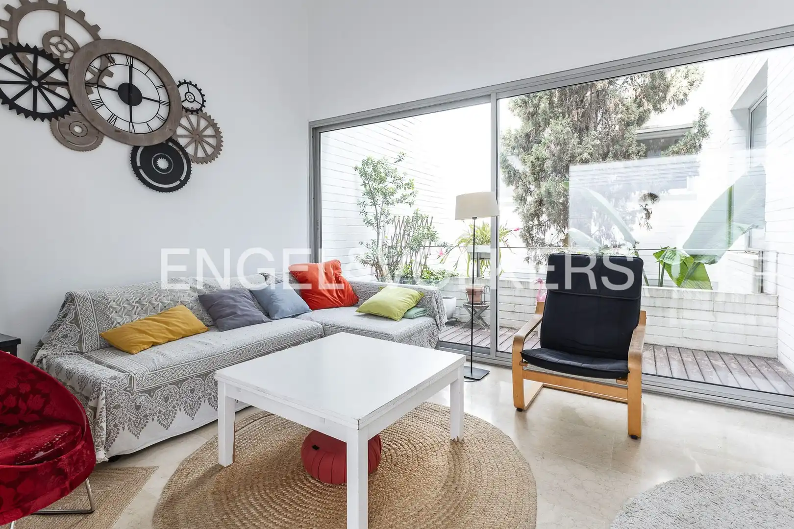 Living room of Houses for sale in Barcelona  with Air Conditioner, Heating and Private garden