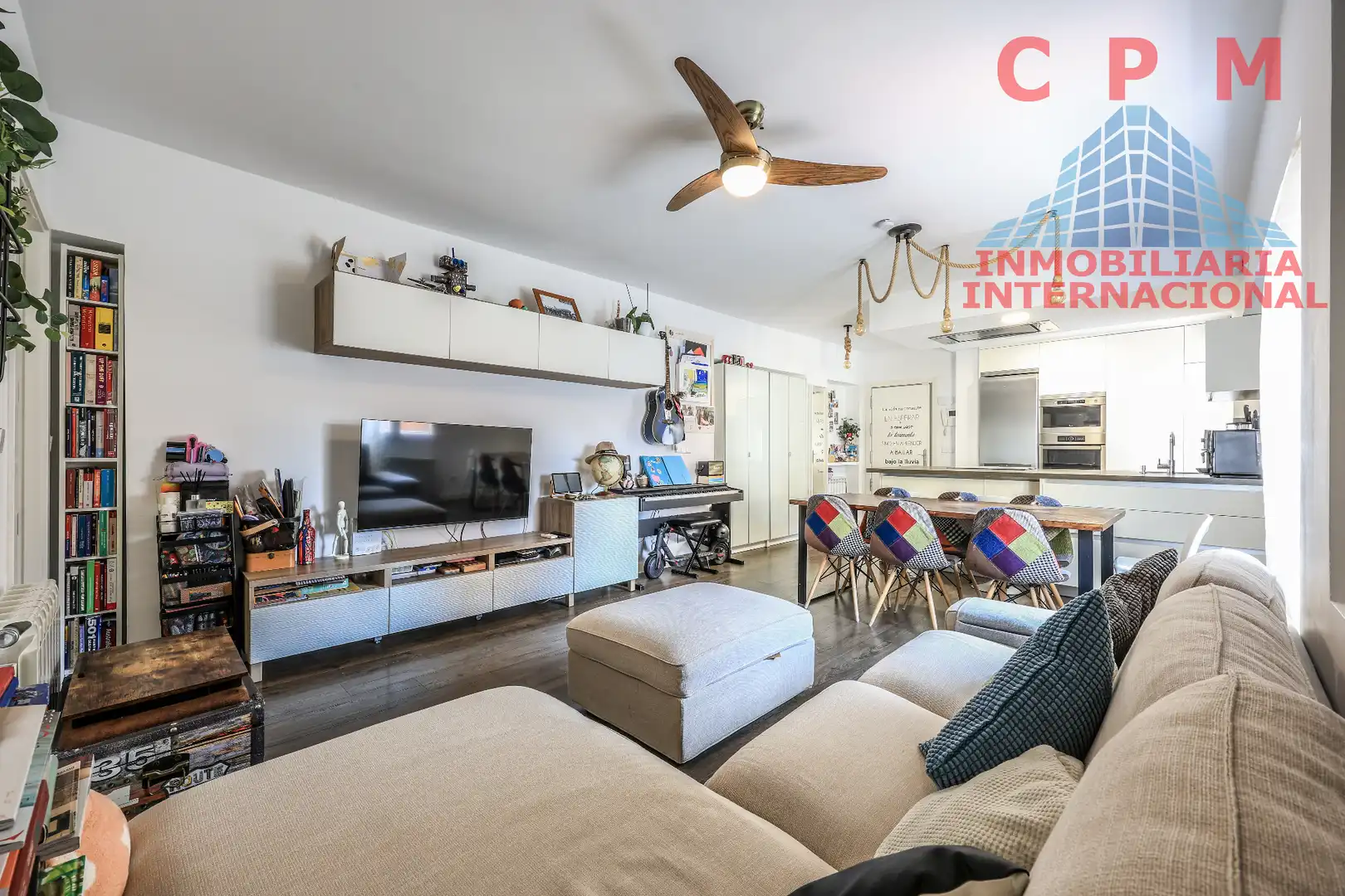 Wohnzimmer von Wohnung zur Miete in Madrid mit Klimaanlage, Heizung und Parkett