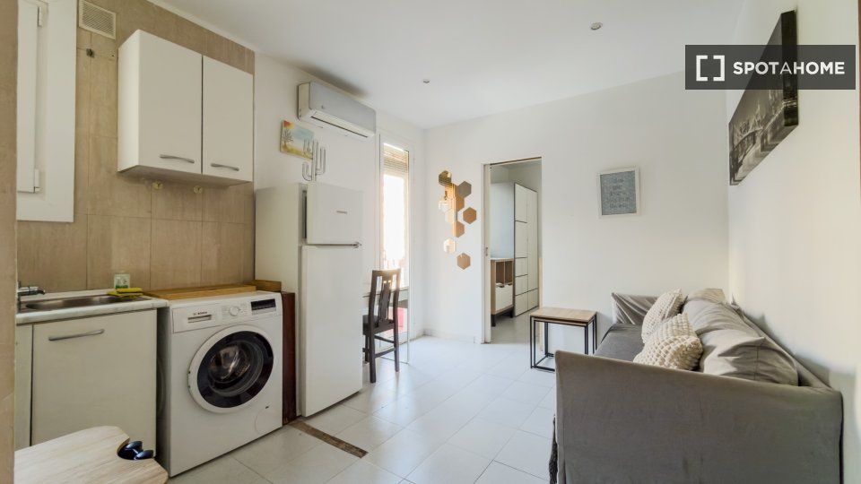 Living room of Flat to rent in  Barcelona Capital  with Air Conditioner, Heating and Furnished