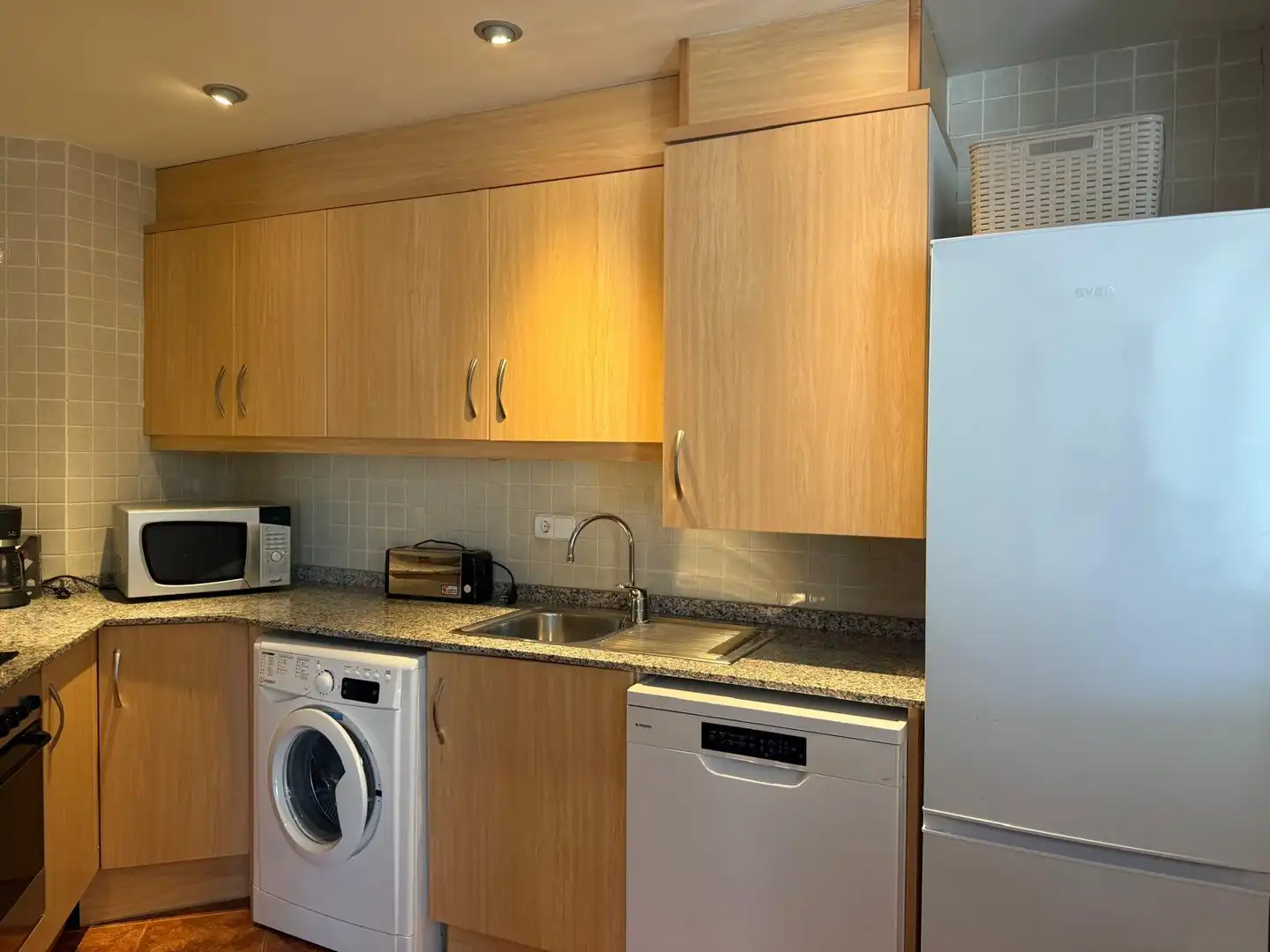 Kitchen of Apartments for sale in Calpe / Calp  with Air Conditioner, Furnished and Community pool