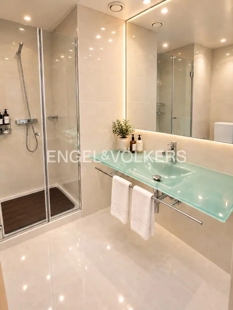 Bathroom of Flat for rent in Barcelona  with Air Conditioner, Heating and Parquet flooring