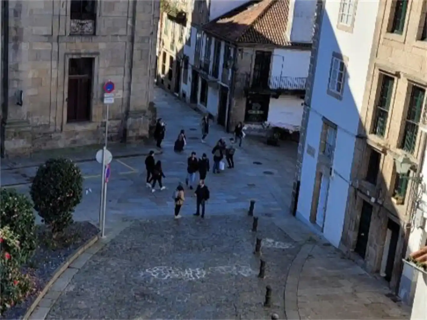 Vista exterior de Casa adosada en venda en Santiago de Compostela 