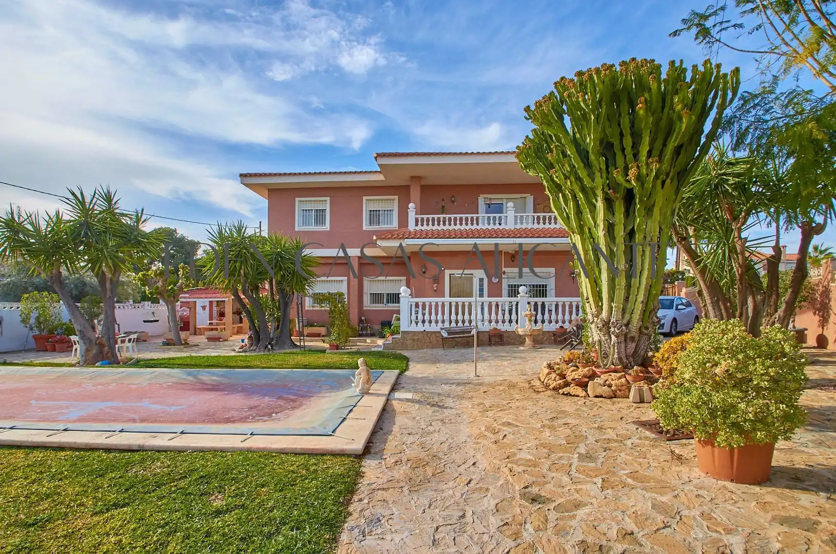 Vista exterior de Casa o chalet en venta en Mutxamel con Aire acondicionado, Jardín privado y Terraza