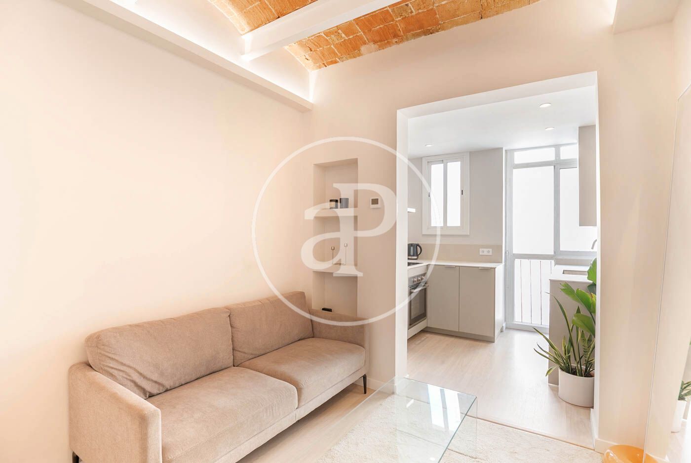 Living room of Flat to rent in  Barcelona Capital  with Air Conditioner, Heating and Terrace