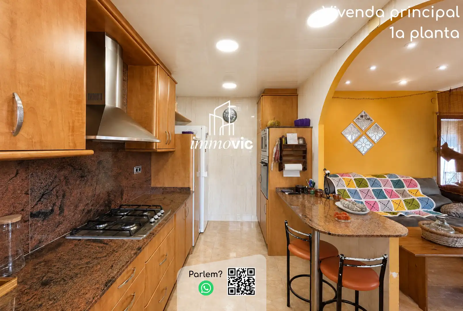 Cocina de Casa o chalet en venta en Centelles con Calefacción, Jardín privado y Parquet