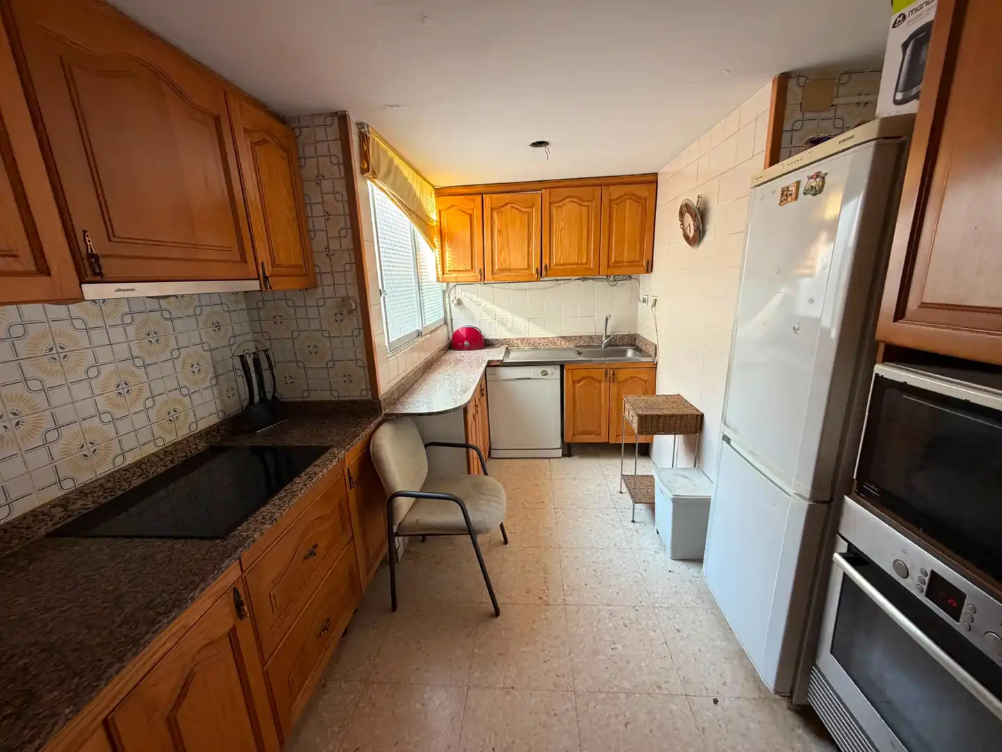 Kitchen of Flat for rent in Gandia  with Terrace, Furnished and Oven