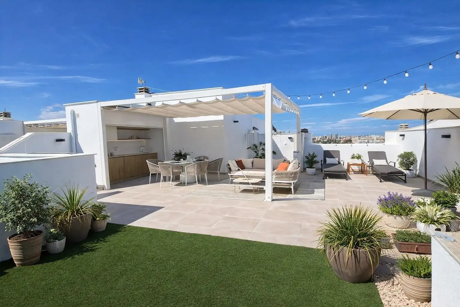 Terraza de Piso en venta en Pilar de la Horadada con Jardín privado, Terraza y Trastero