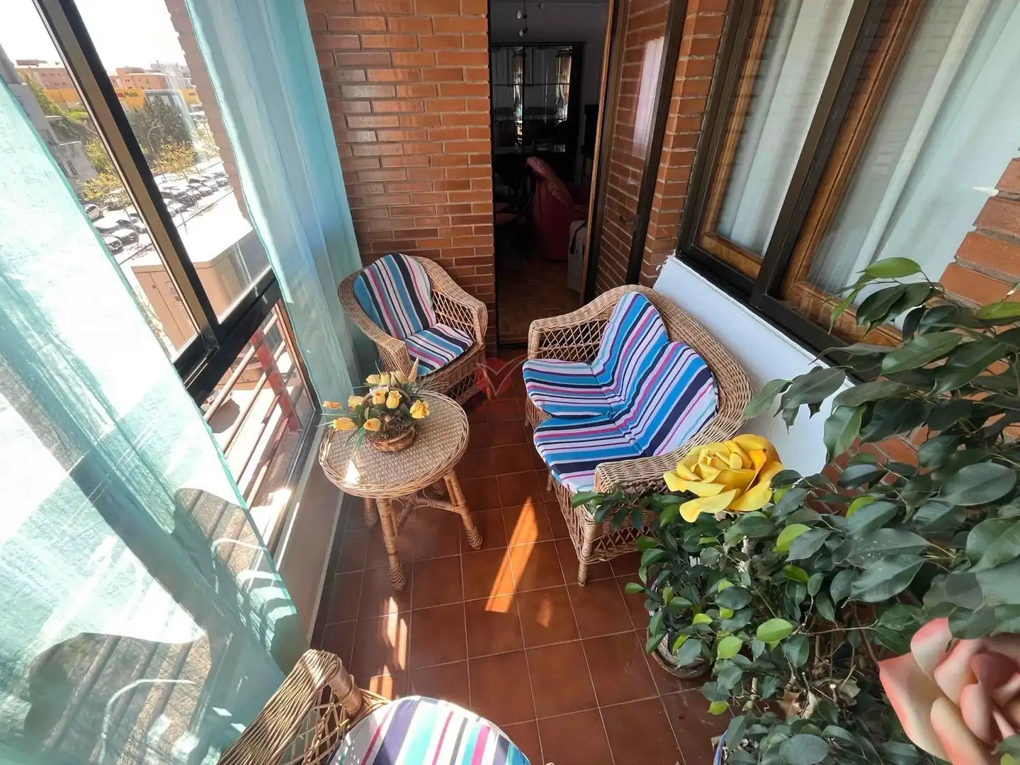 Balcony of Flat for rent in Cuenca  with Air Conditioner, Heating and Furnished
