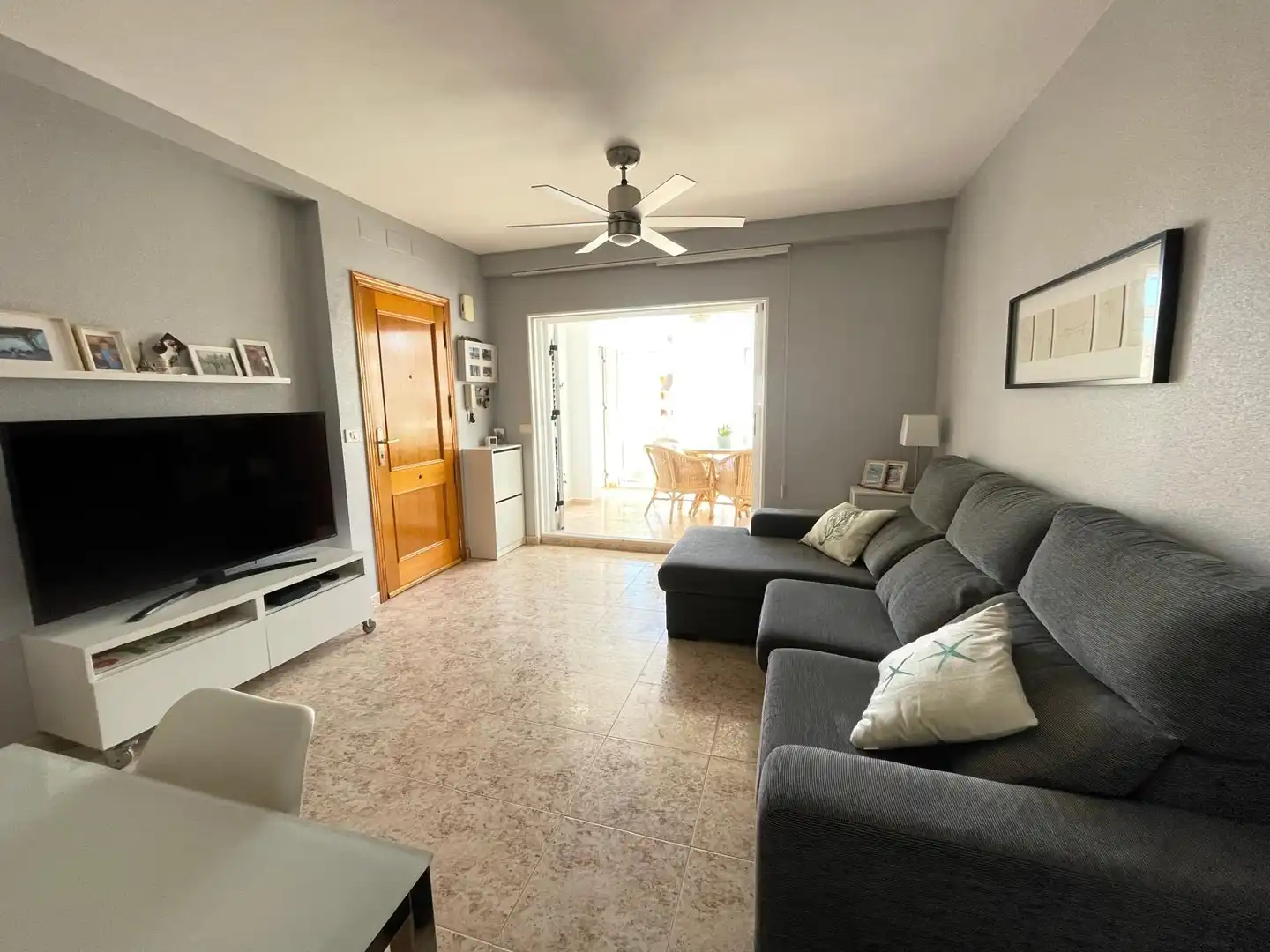 Sala d'estar de Apartament en venda en Moncofa amb Terrassa, Moblat i Forn