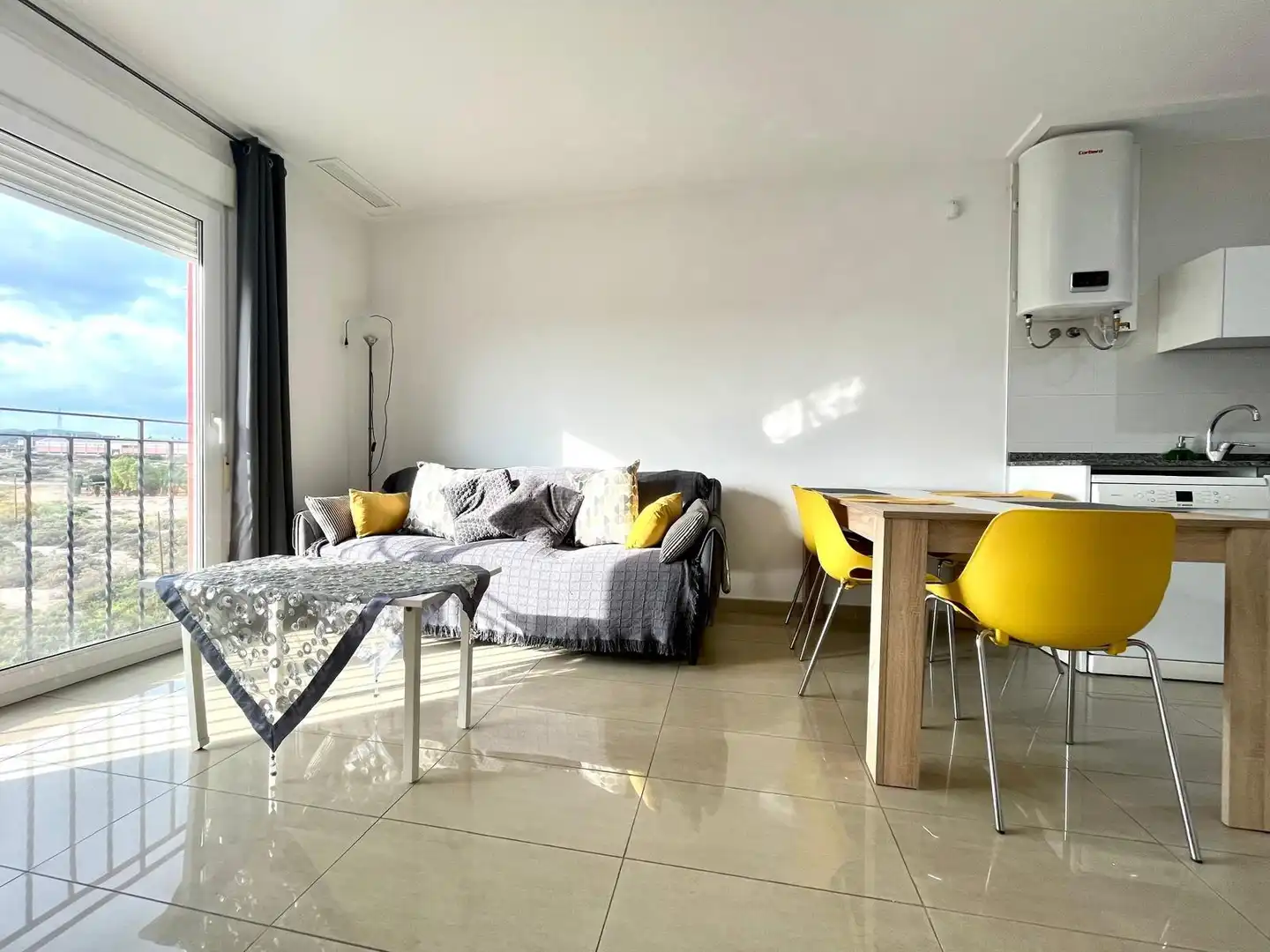 Sala d'estar de Pis de lloguer en Elche / Elx amb Aire condicionat, Calefacció i Terrassa