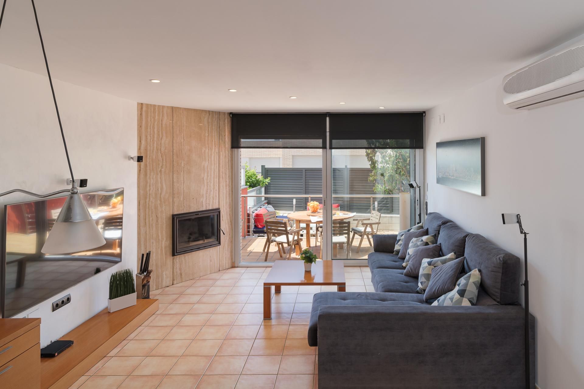 Living room of Single-family semi-detached for sale in Sentmenat  with Heating, Terrace and Oven