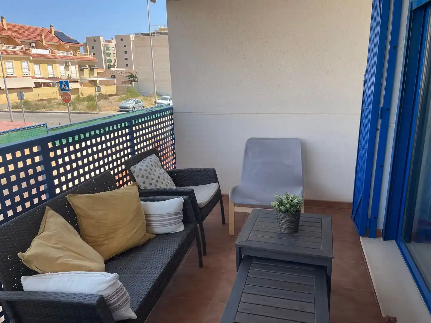 Terrassa de Apartament de lloguer en Águilas amb Aire condicionat, Piscina i Balcó
