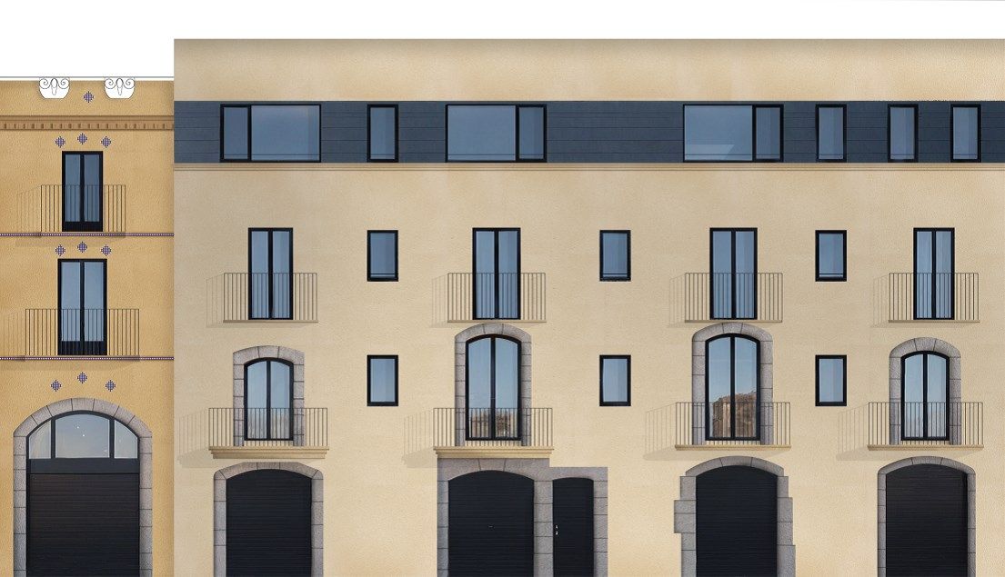 Vista exterior de Planta baixa en venda en Figueres amb Calefacció i Piscina