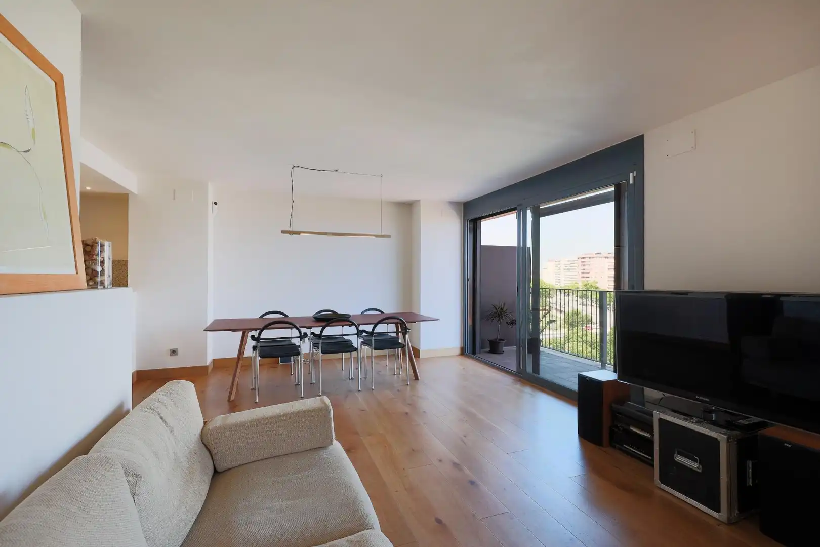 Wohnzimmer von Wohnung zum Verkauf in L'Hospitalet de Llobregat mit Klimaanlage, Heizung und Parkett