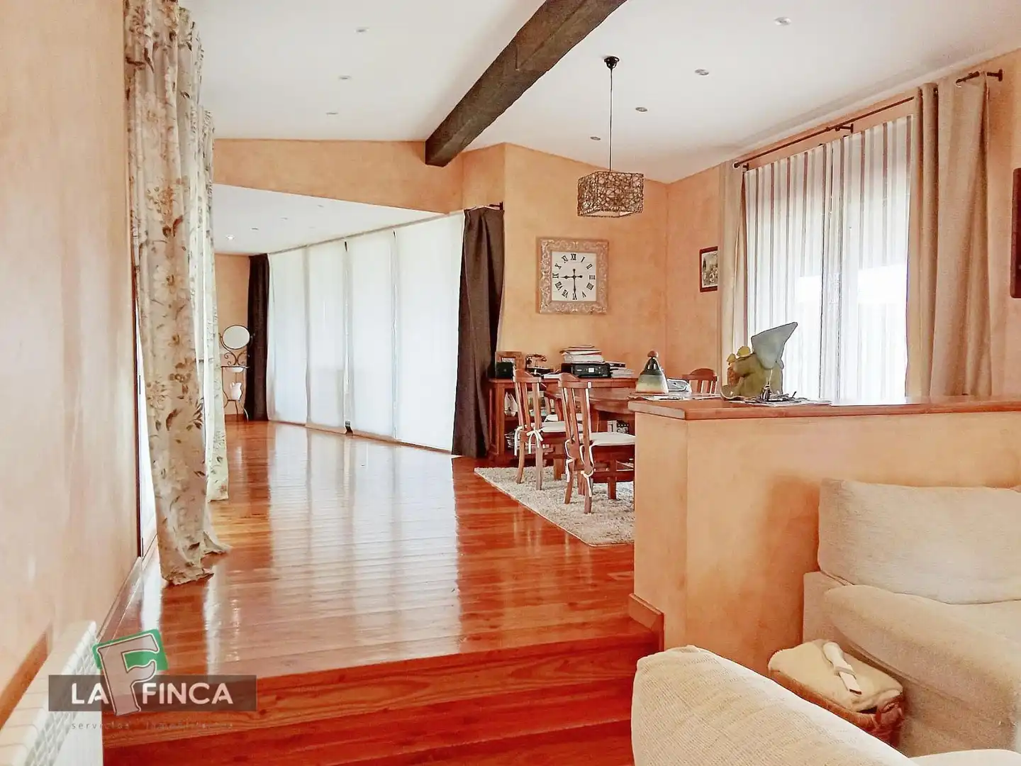 Living room of Houses for sale in Gozón  with Heating, Parquet flooring and Terrace
