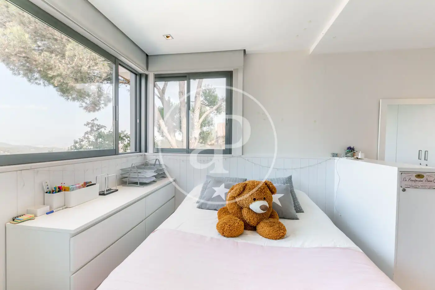 Bedroom of Houses for rent in Barcelona  with Air Conditioner, Heating and Private garden