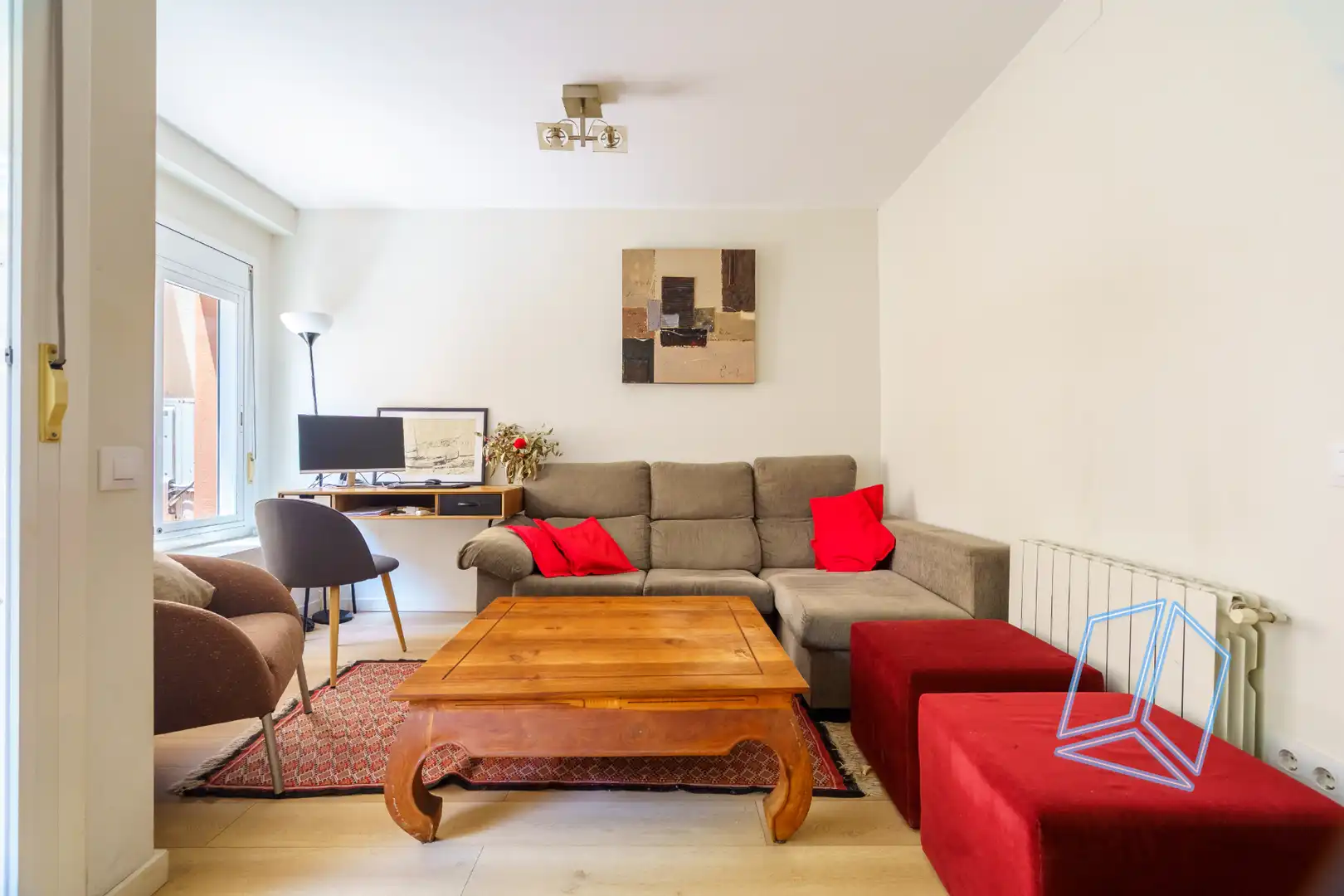 Sala de estar de Piso en venta en Barcelona con Aire acondicionado, Calefacción y Parquet