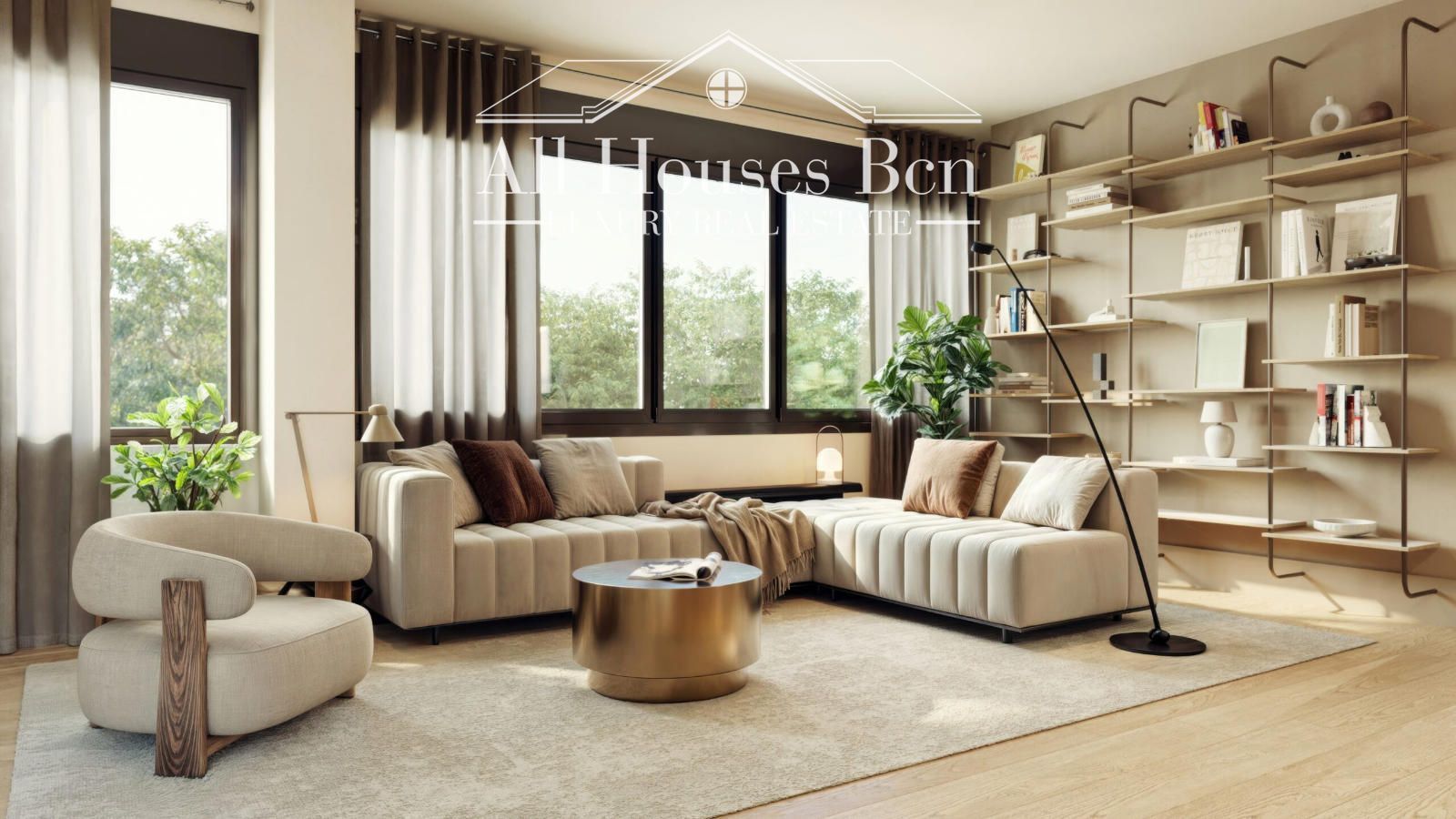 Living room of Flat for sale in  Barcelona Capital  with Air Conditioner, Heating and Parquet flooring