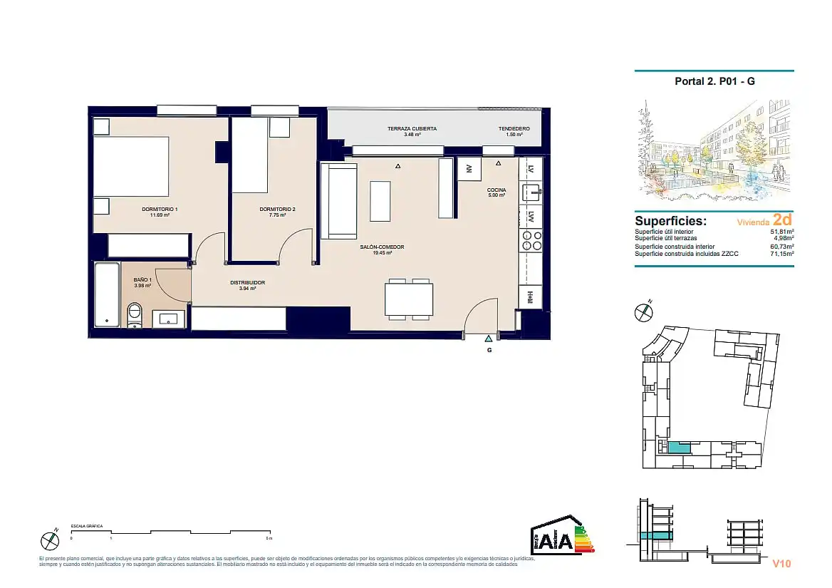 Apartament amb terrassa en venda a San Blas, imagen 12