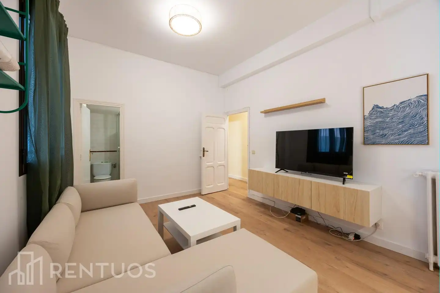 Wohnzimmer von Erdgeschoss zur Miete in Madrid mit Heizung, Parkett und Möbliert