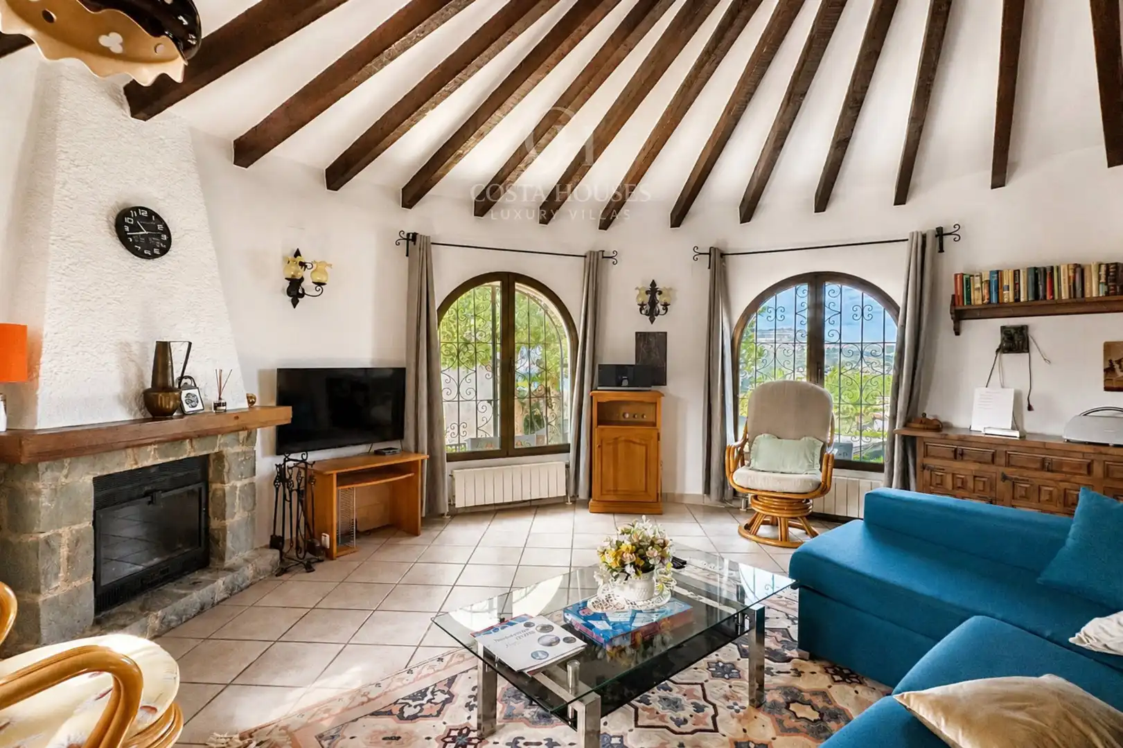Sala d'estar de Casa o xalet en venda en Jávea / Xàbia amb Aire condicionat, Calefacció i Jardí privat