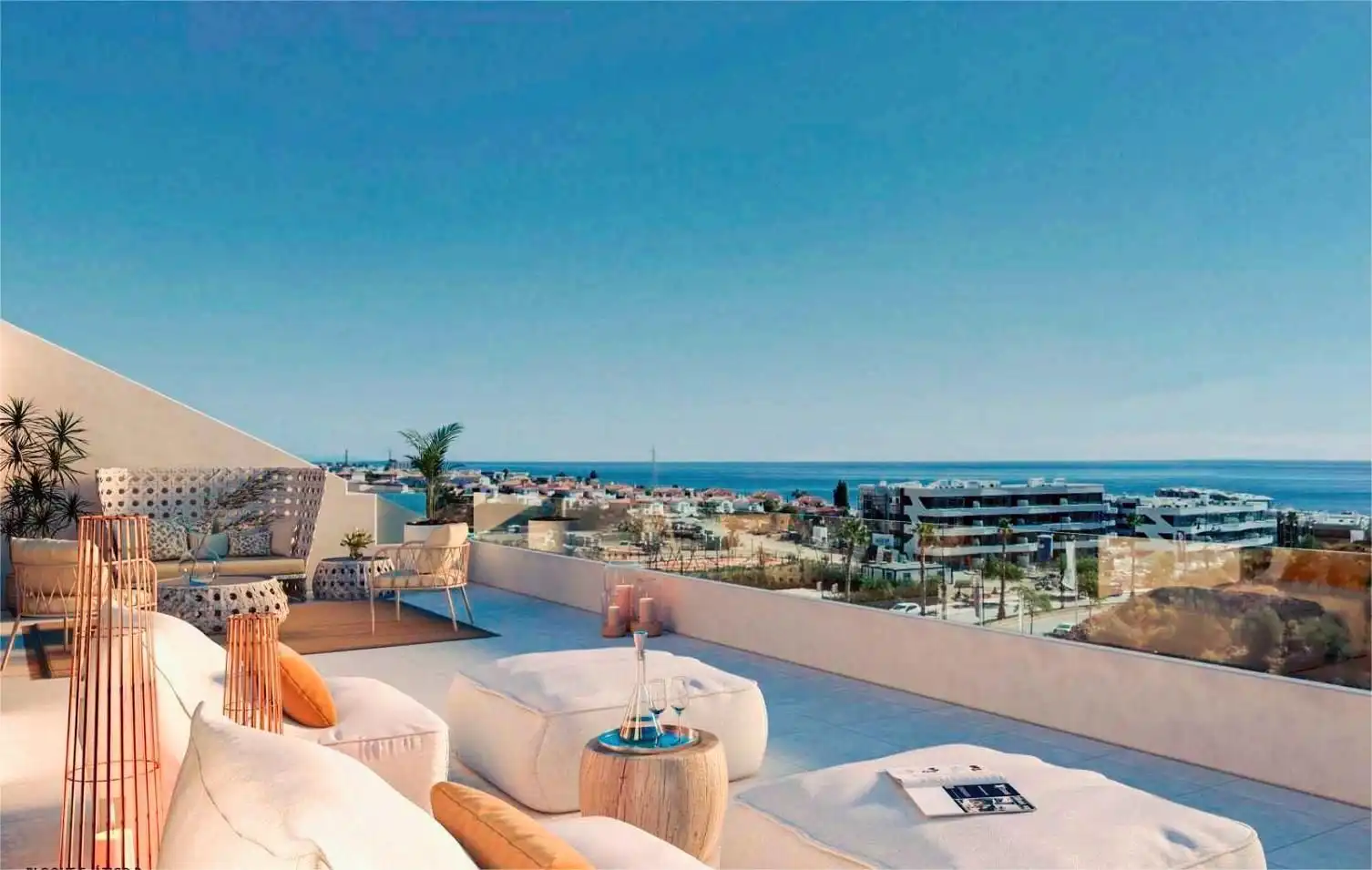 Terrasse von Dachboden zum Verkauf in Fuengirola mit Gemeinschaftspool