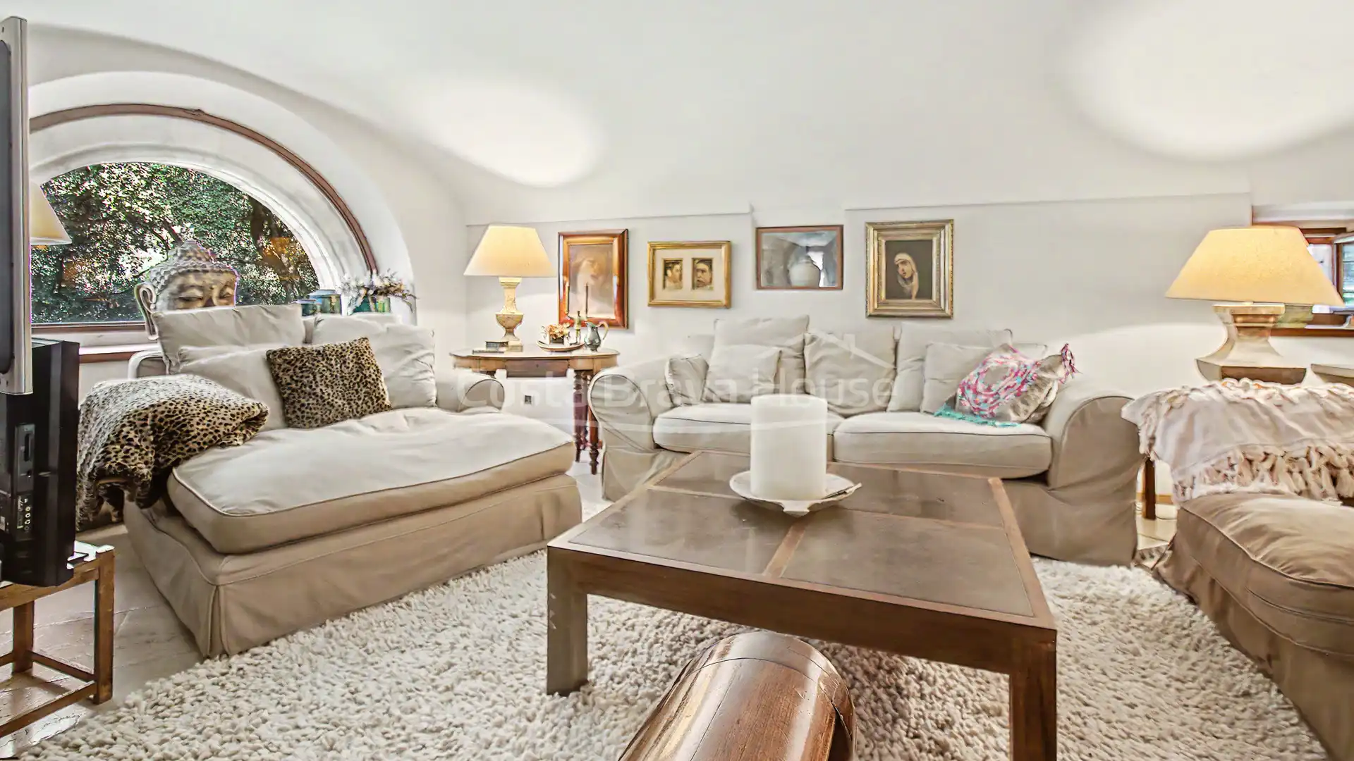 Sala d'estar de Finca rústica en venda en Sant Gregori amb Aire condicionat, Calefacció i Jardí privat