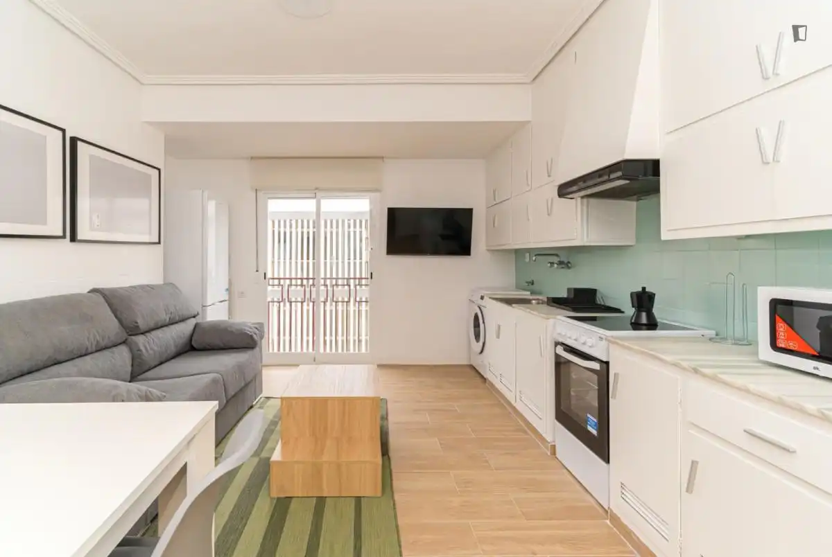 Sala de estar de Apartamento para compartir en Elche / Elx con Amueblado, Lavadora y Microondas