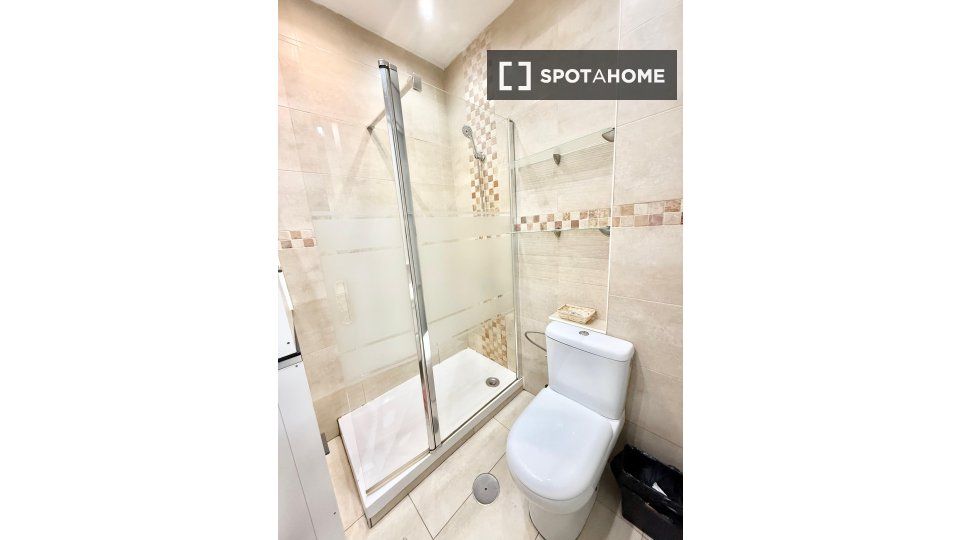 Bathroom of Flat to rent in  Madrid Capital  with Air Conditioner, Heating and Furnished