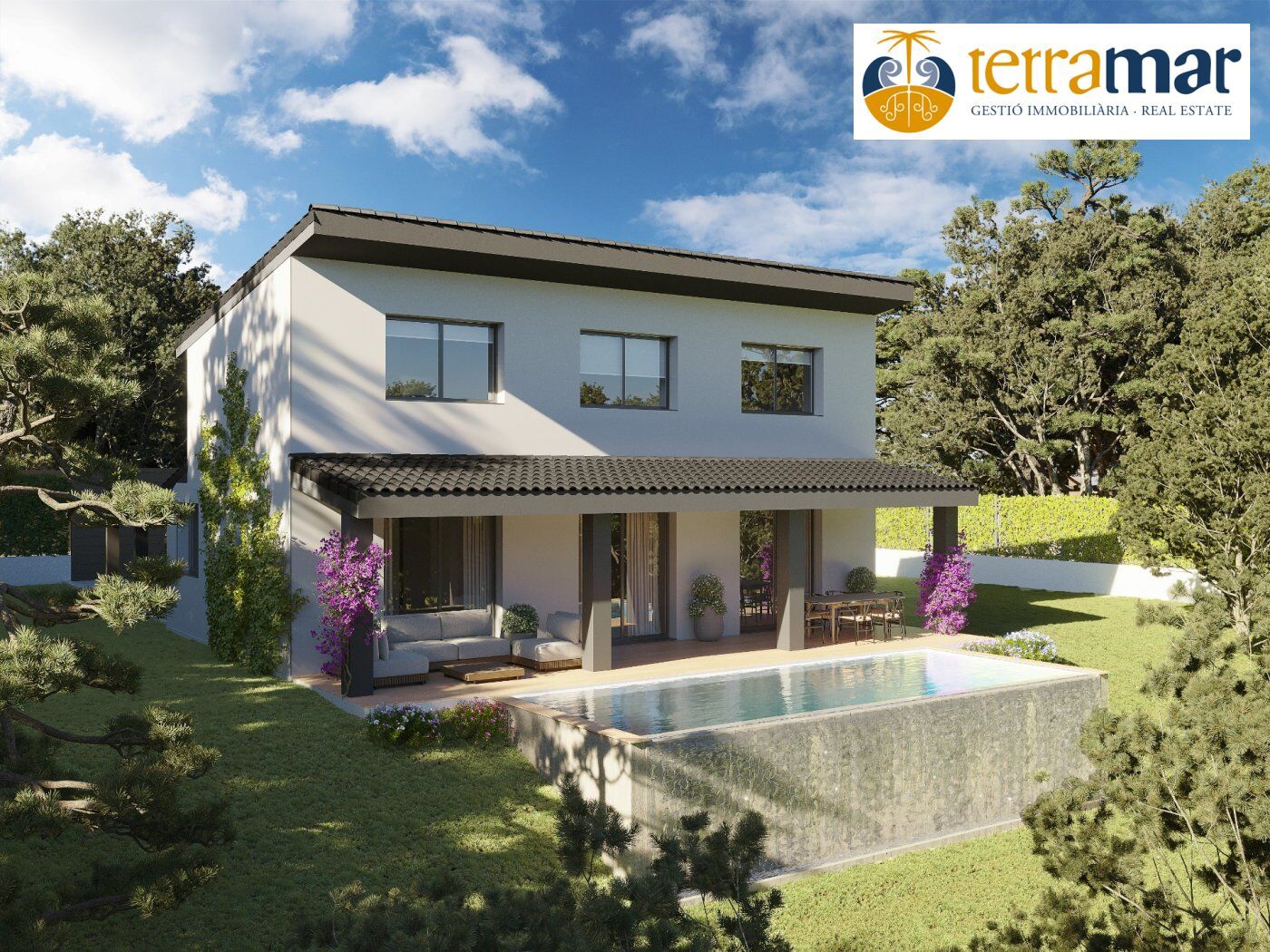 Exterior view of House or chalet for sale in Cervelló  with Heating, Parquet flooring and Terrace