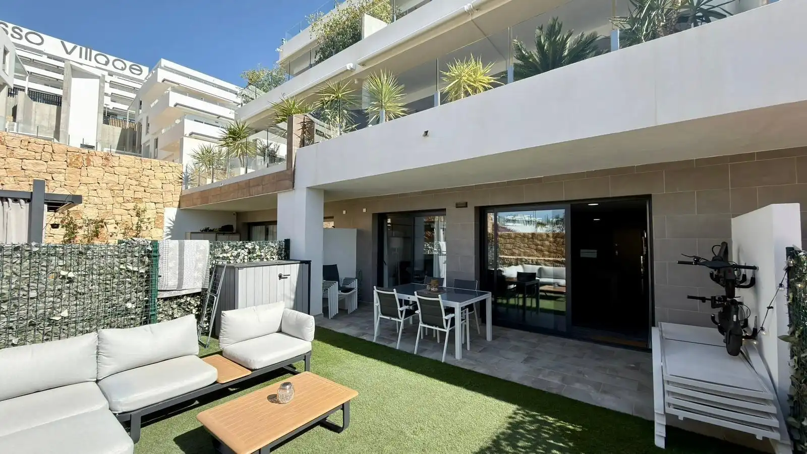 Terrasse von Maisonette zum Verkauf in Finestrat mit Klimaanlage, Heizung und Privatgarten