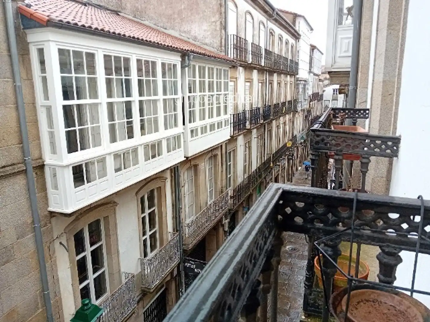 Vista exterior de Piso en venta en Santiago de Compostela  con Calefacción, Parquet y Terraza