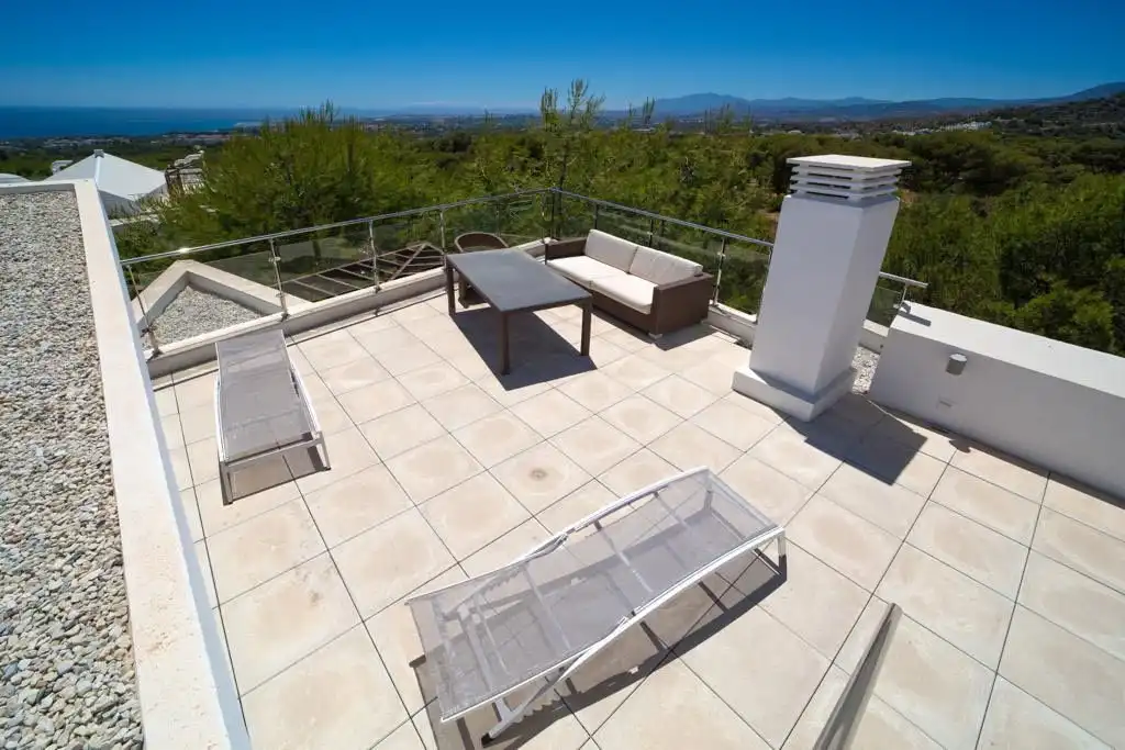 Terraza de Casa o chalet de alquiler en Marbella con Aire acondicionado, Jardín privado y Terraza