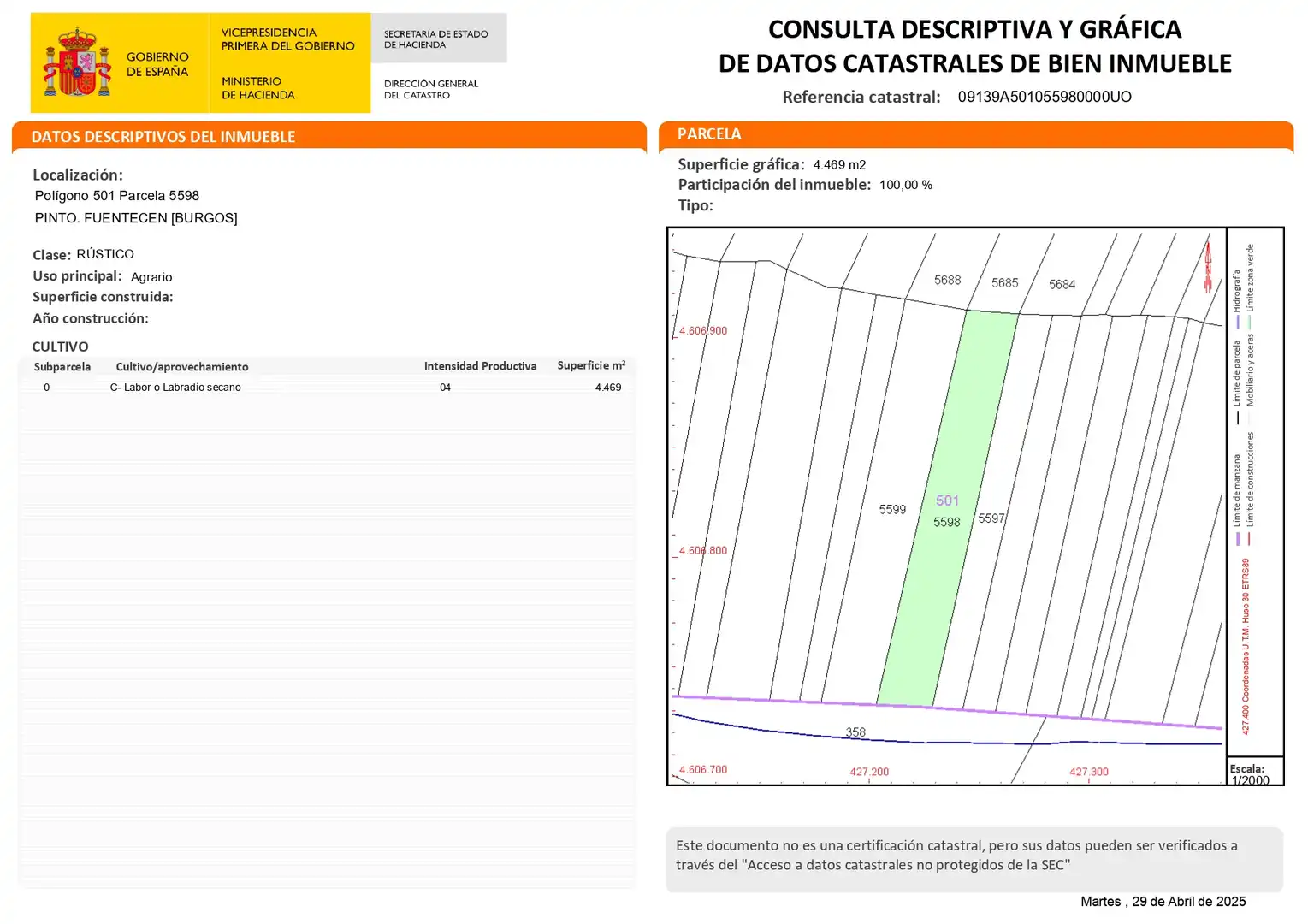 Terreny rústic en venda a Fuentecén, imagen 4