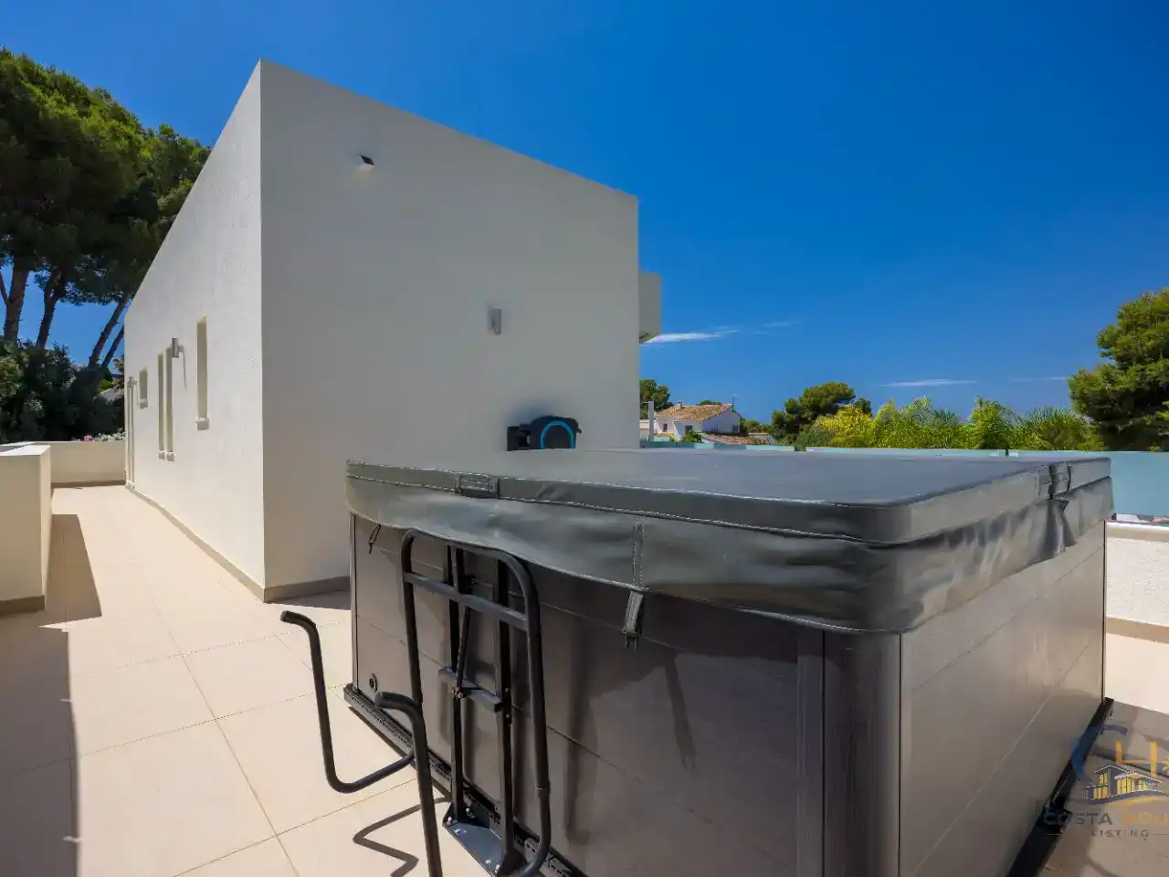 Terrasse von Wohnung zum Verkauf in Moraira mit Klimaanlage, Schwimmbad und Balkon