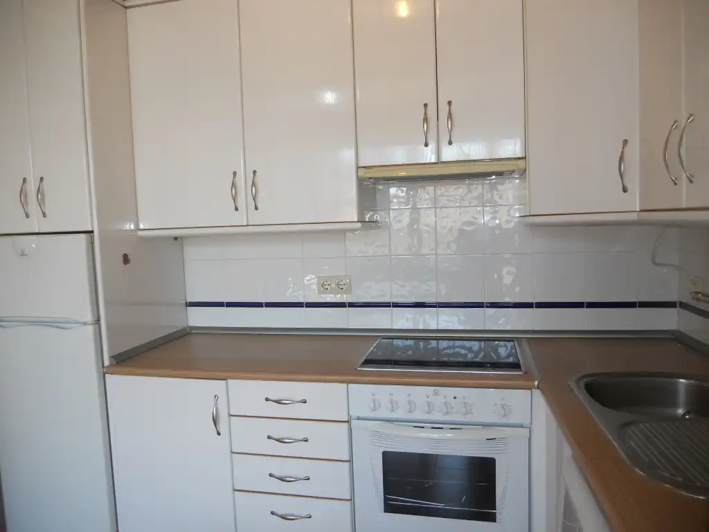 Kitchen of Flat for rent in Santiago de Compostela   with Heating, Furnished and Oven