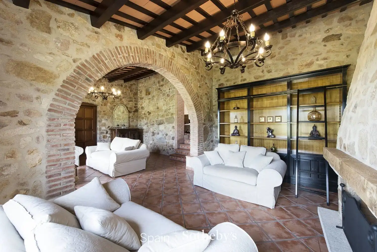 Sala d'estar de Finca rústica en venda en Castell d'Aro, Platja d'Aro i s'Agaró amb Calefacció, Jardí privat i Terrassa