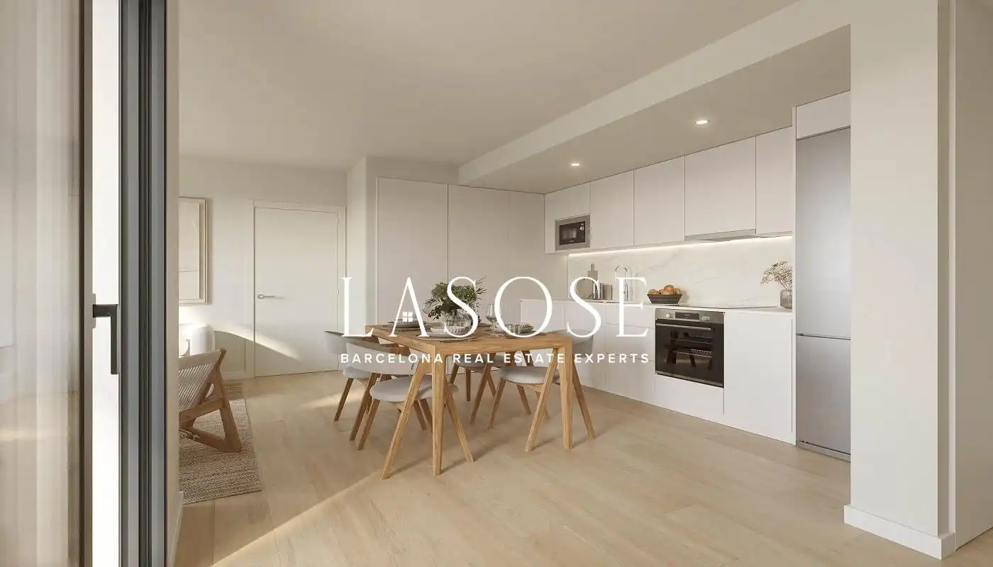 Cocina de Piso en venta en Barcelona con Aire acondicionado, Jardín privado y Balcón